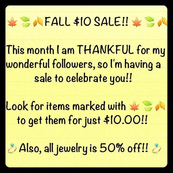 $10.00 SALE!!! Thank you to my awesome followers!
