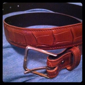 Brown leather belt