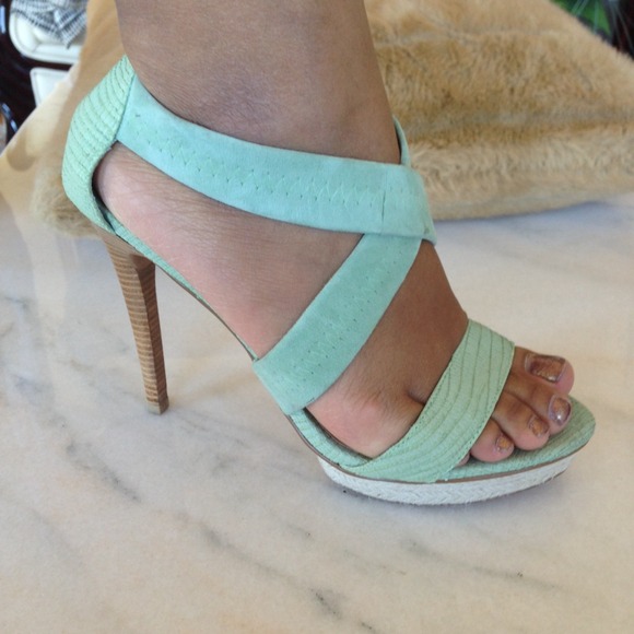 H by Halston Shoes - Mint green heels