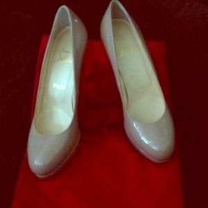 Christian Louboutin nude pumps