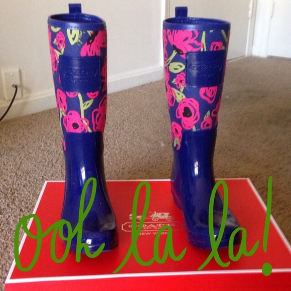 Coach Boots - ❌SOLD NWT Authentic Coach Rainboots Sz 7 🎀
