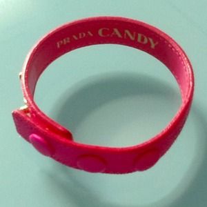 Prada Candy Leather Like Adjustable Bracelet
