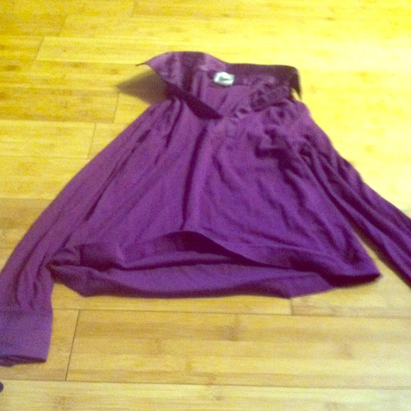 A purple long sleeve shirt
