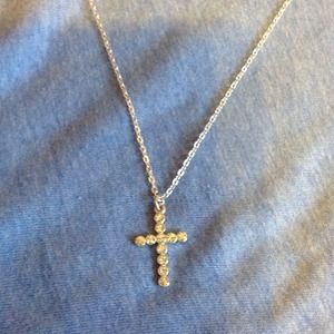 Silver cross necklace