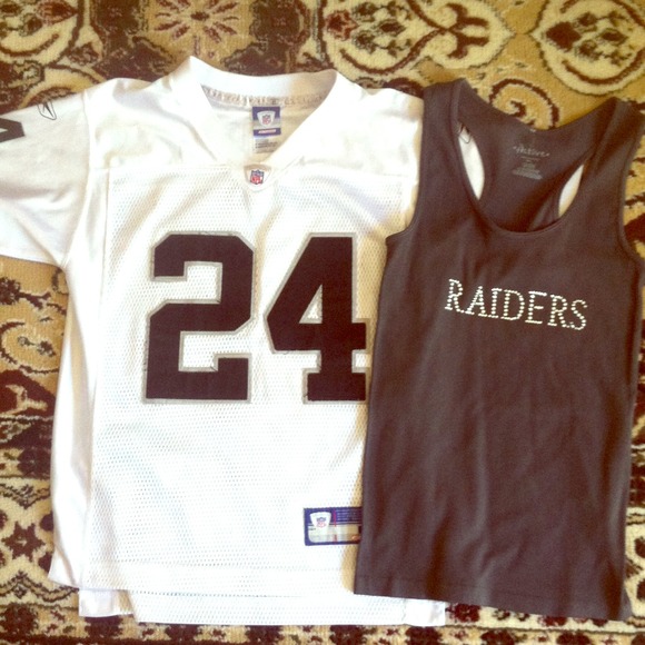 🏈NFL Raiders womens Woodson Jersey and tank top!!