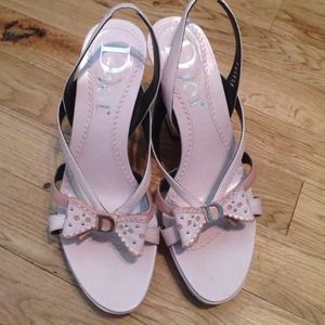 Precious pink leather Dior wedges