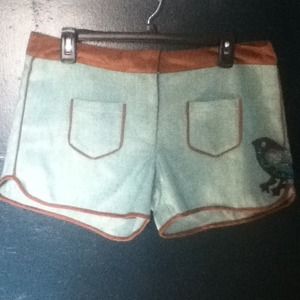 Judith March  Tweed Bird Shorts