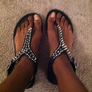 Black Wild Diva Lounge sandals