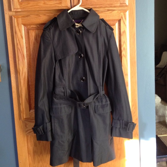Dark grey banana republic trench coat