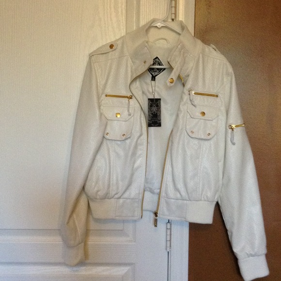**SOLD**. Leather Bomber Jacket