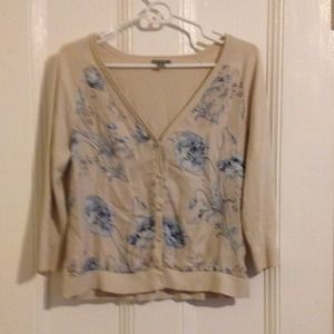 Silk and cotton three quarter sweater
