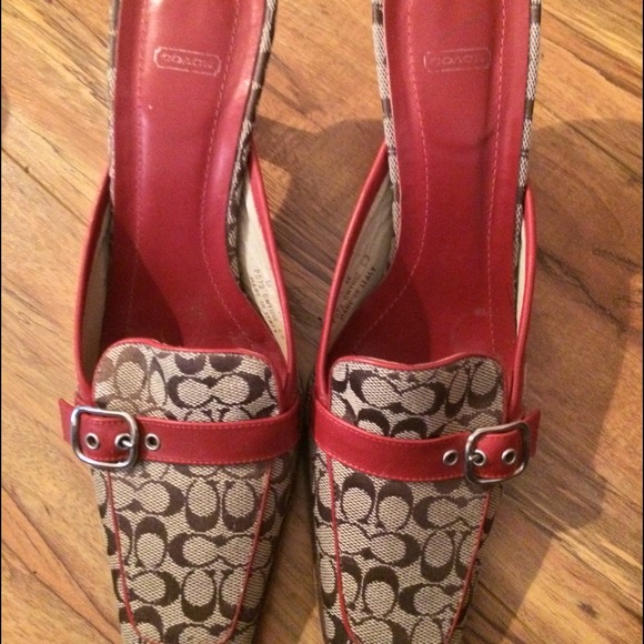 Coach red sandals. SOLD***