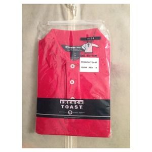 Nwt French Toast red uniform collar long sleeve