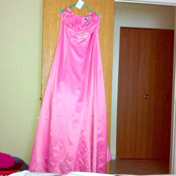 A size 16 prom/bridesmaid bright pink dress