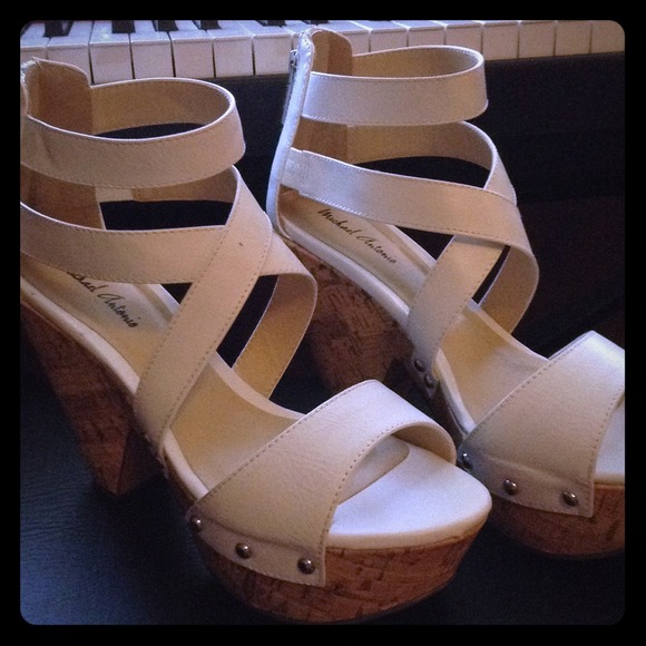 Michael Antonio's  White Sandals