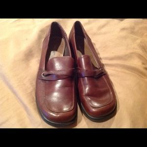 Brown loafer shoes