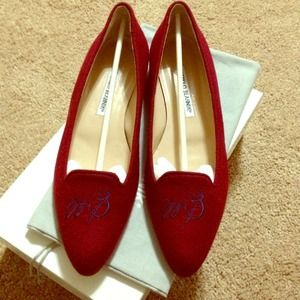 Manolo Blahnik monogram smoking slippers size 37