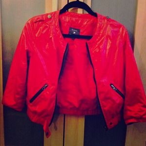 Red crop jacket