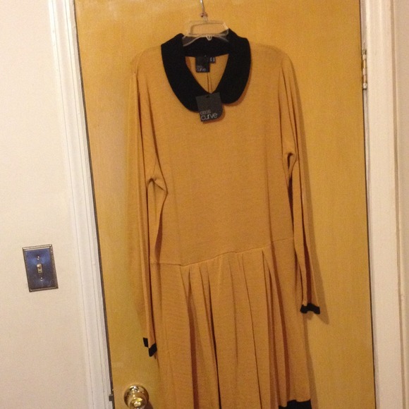 Reduced!!! ASOS mustard and black maiden dress.