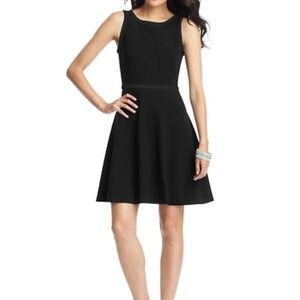 Loft black fit and flare dress