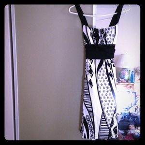 Black & White Patterned Dress