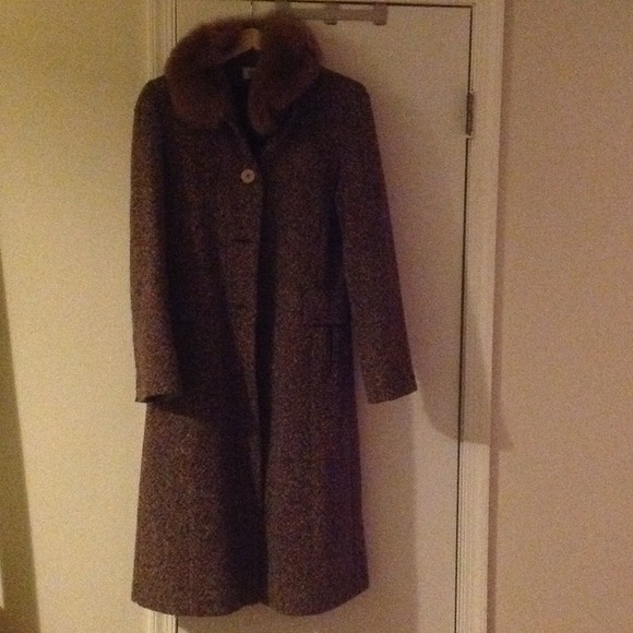Tweed midi length winter coat - Picture 1 of 4