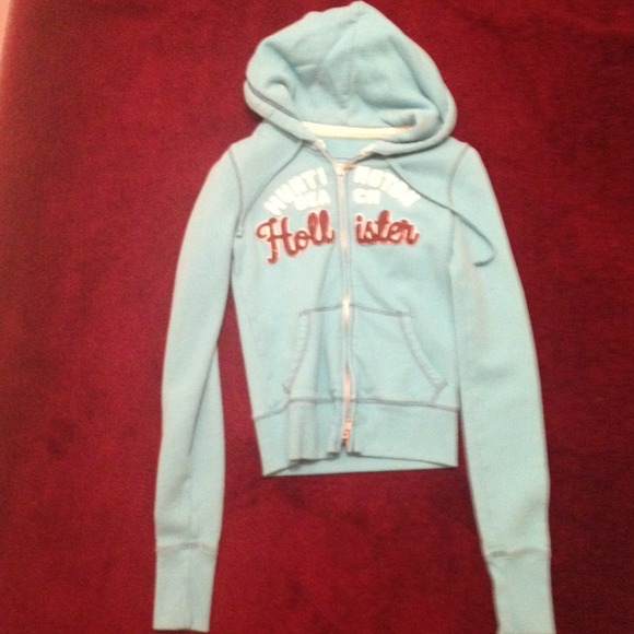 Blue hollister zip up