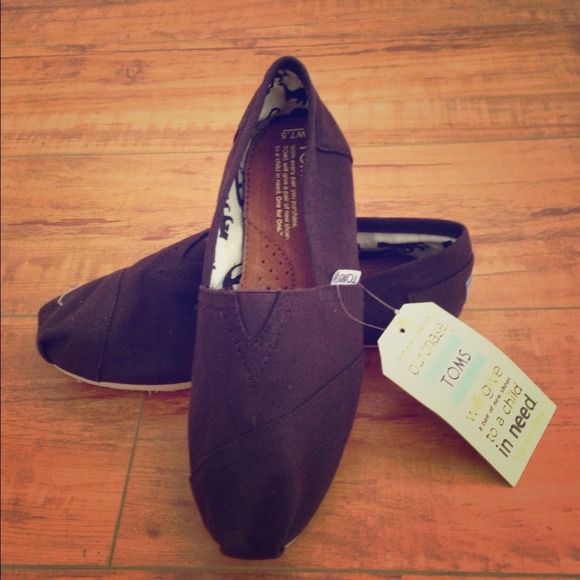 TOMS chocolate brown classics. Authentic! NWT