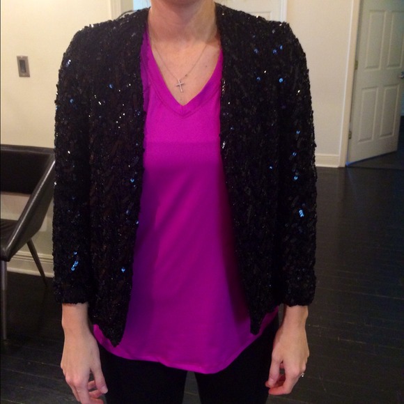 Vintage Size M black sequin jacket