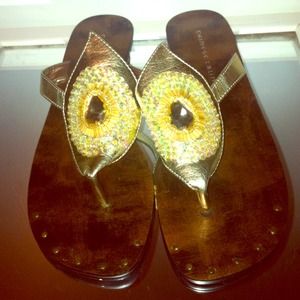 Chinese laundry gold sandals