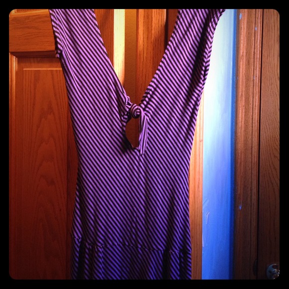 Betsey Johnson Purple&Black Strip Dress