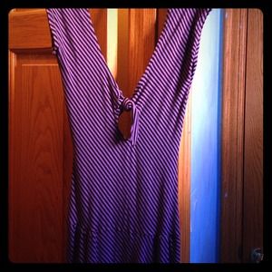 Betsey Johnson Purple&Black Strip Dress