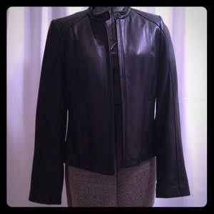 🎉reduced! 100% black leather Moto jacket
