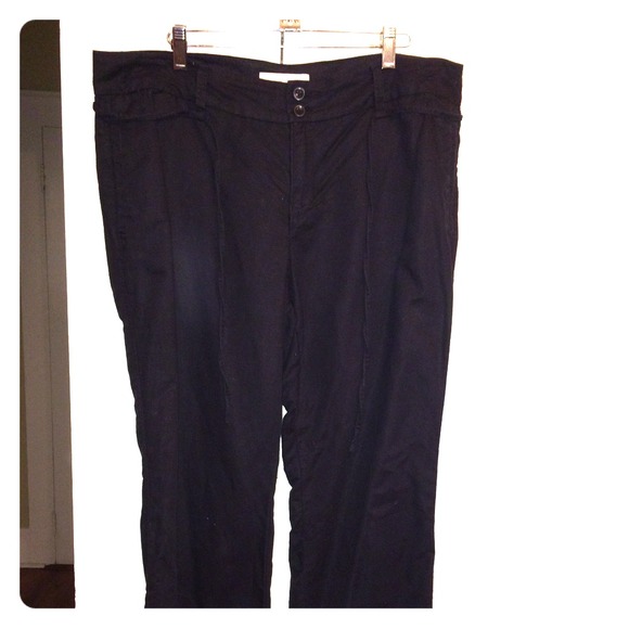 Size 16 black linen pants Old Navy