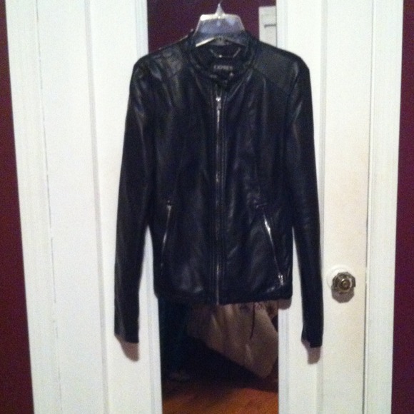 Leather motorcycle jacket