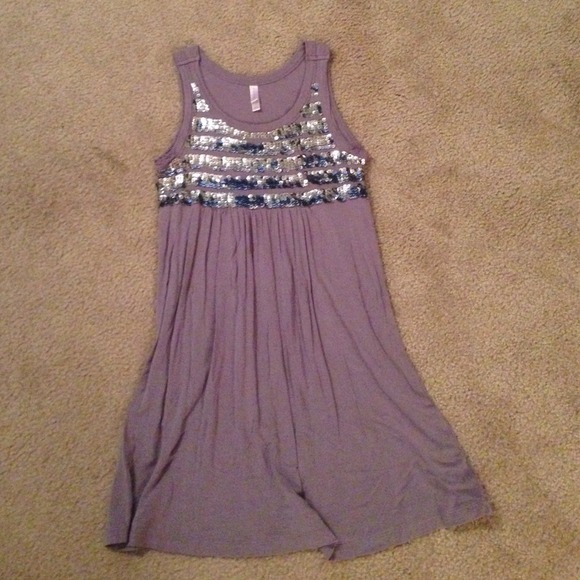 Grey Sequin Dress