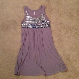 Grey Sequin Dress