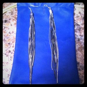 EXPRESS long multicolored chain earrings