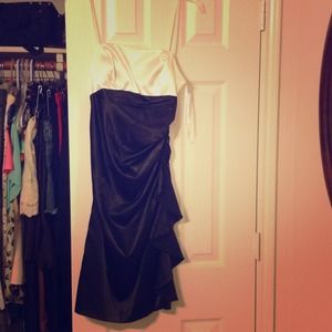 Black and white cocktail dress