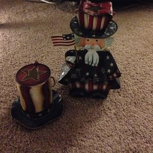 Fourth of July Candle Holders