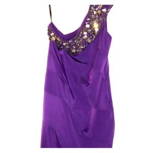 Purple Off Shoulder Dress