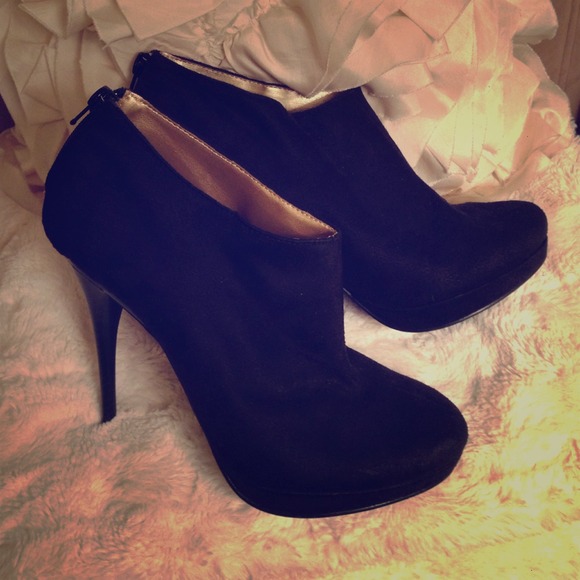 Black Suede Booties