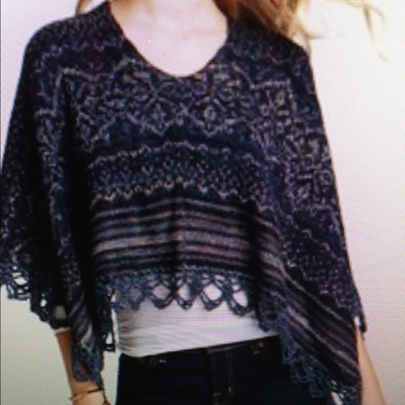 Free people Casablanca Cape sweater poncho new