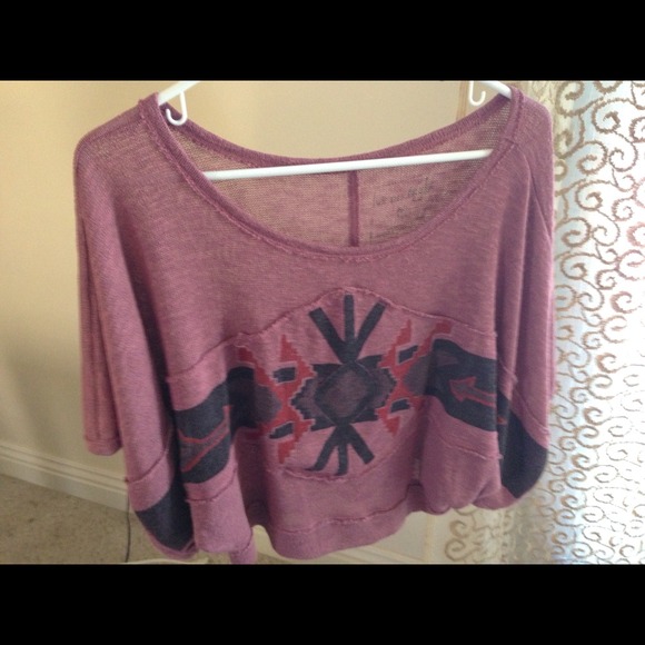 New we the free people tribal graphic sweater top