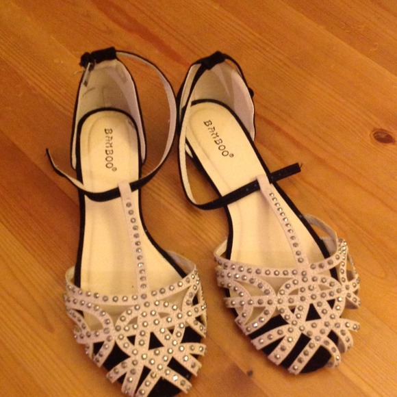 Beige with rhinestones sandals