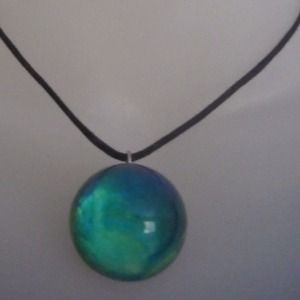 Hand painted lucite (1/2 sphere).