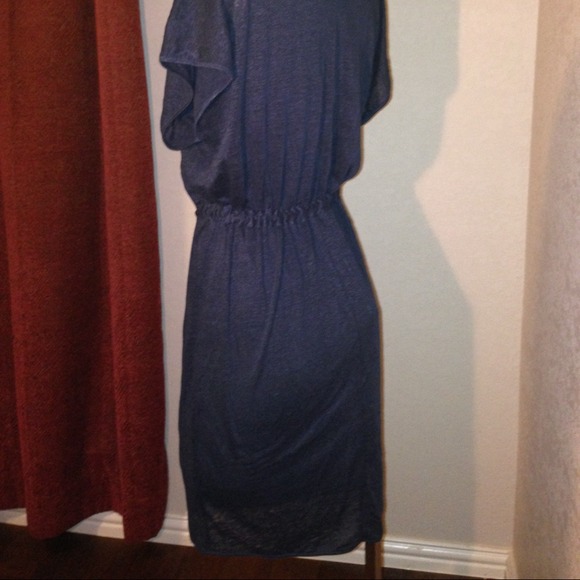 Club Monaco Navy Blue 100% Linen Dress Sz. XS - Picture 3 of 4
