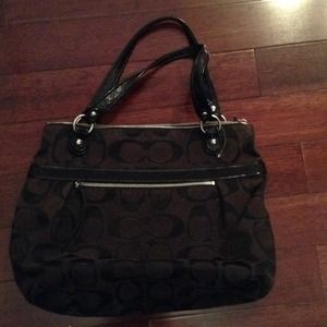 Auth. Coach 18979 handbag purse brown shoulder