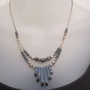 Hematite necklace.