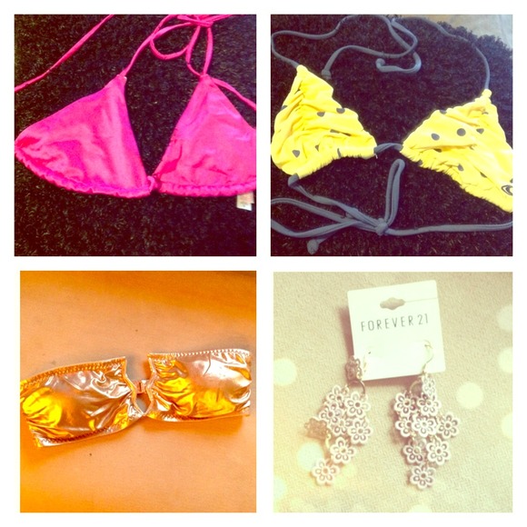 Unavailable Bikini top bundle plus free earrings